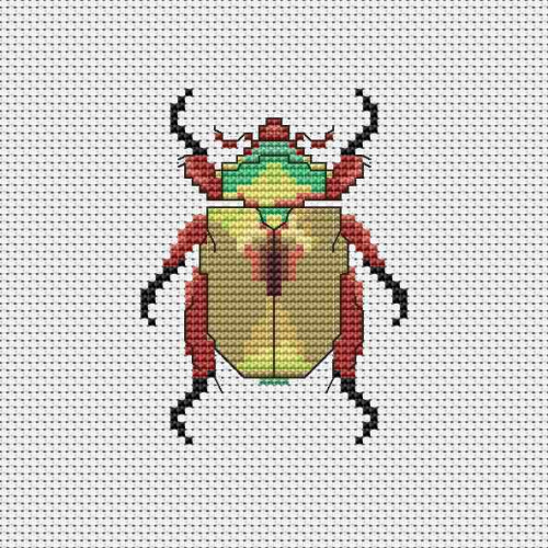 Christmas Beetle cross stitch 